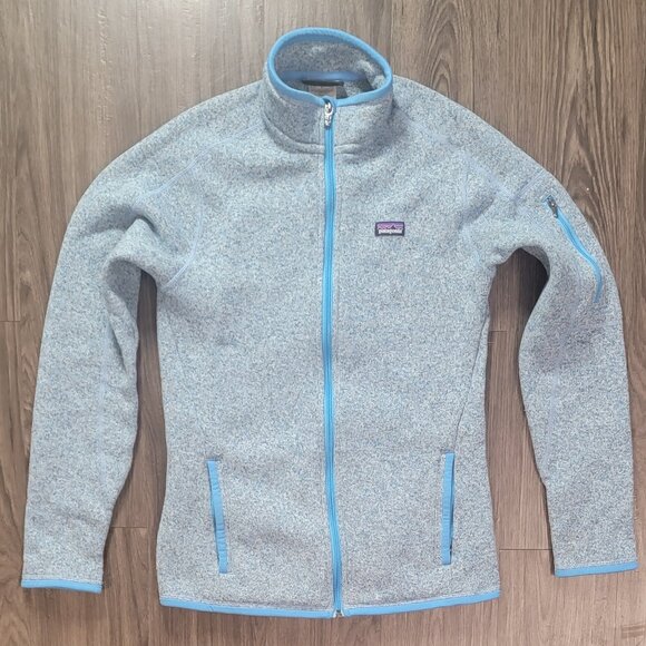 Patagonia Womens Quarter Zip Fleece Pullover Size M Blue - Picture 2 of 7
